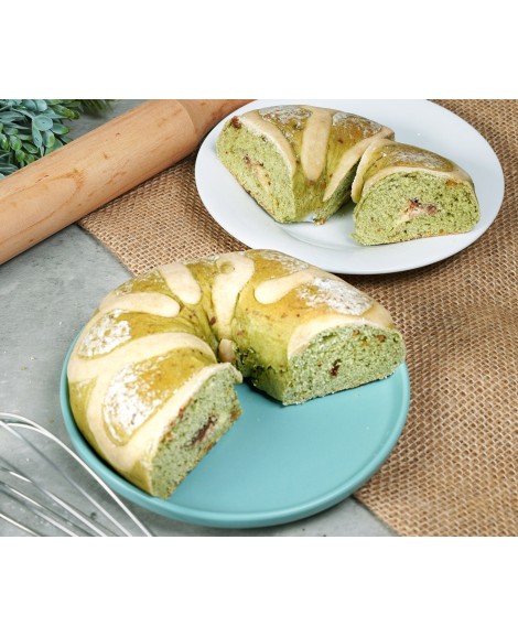 Fruity Soft Euro Bread - Matcha Cheese Banana